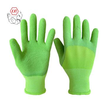 Nylon Strickschaum Latex beschichtetes Kinder Gartenwerkzeughandschuhe Kinder spielen Schlammhandschuhe